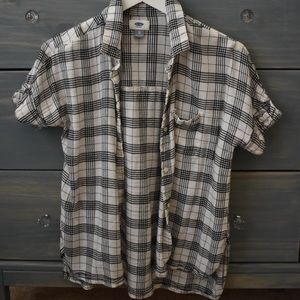old navy plaid button up